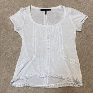 White lace WHBM short sleeve top